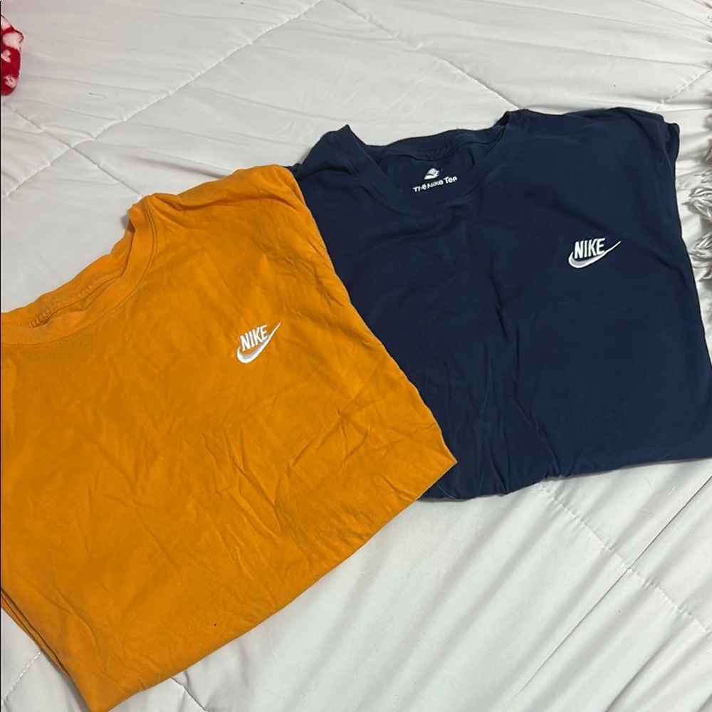 Nike Orange and Navy T-Shirts